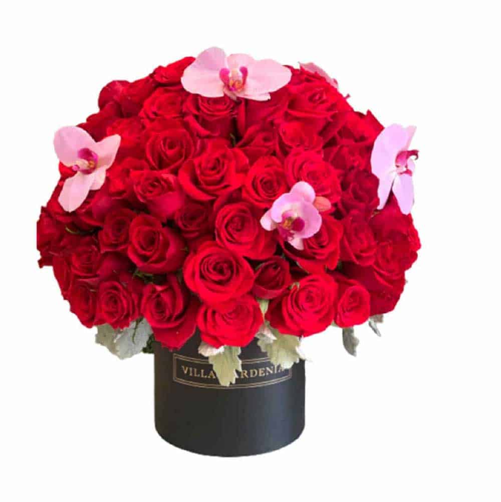 Red Roses & Orchids